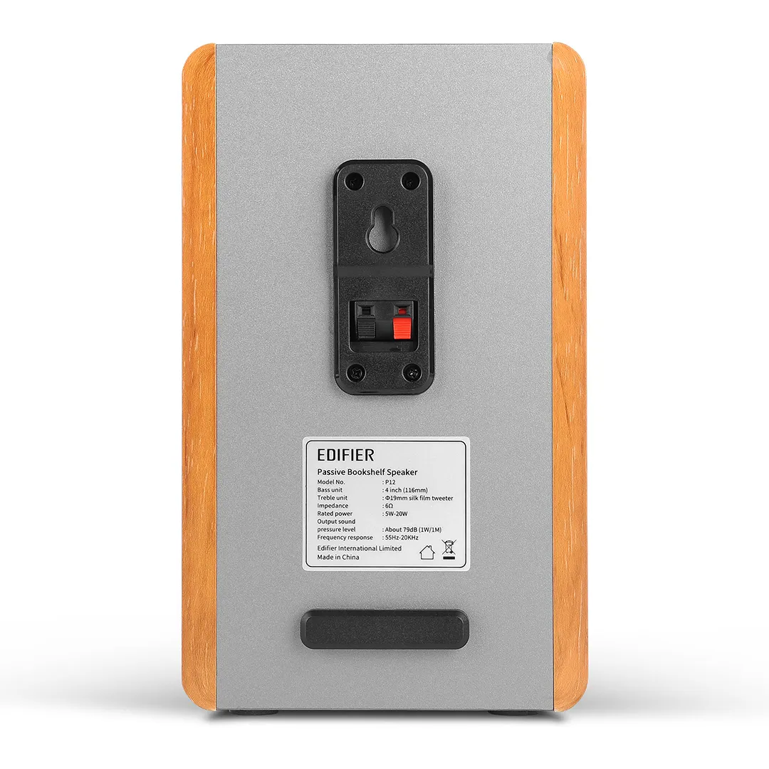 Edifier P12 Passive 2-Way Bookshelf Speakers - Brown - Image 3