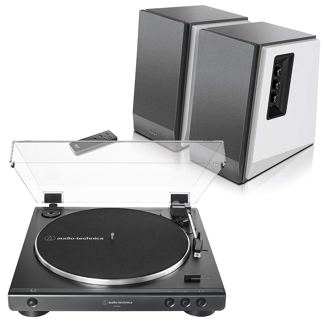 Audio-Technica LP60X Turntable + Edifier R1700BT Active Bluetooth Speakers - Image 3
