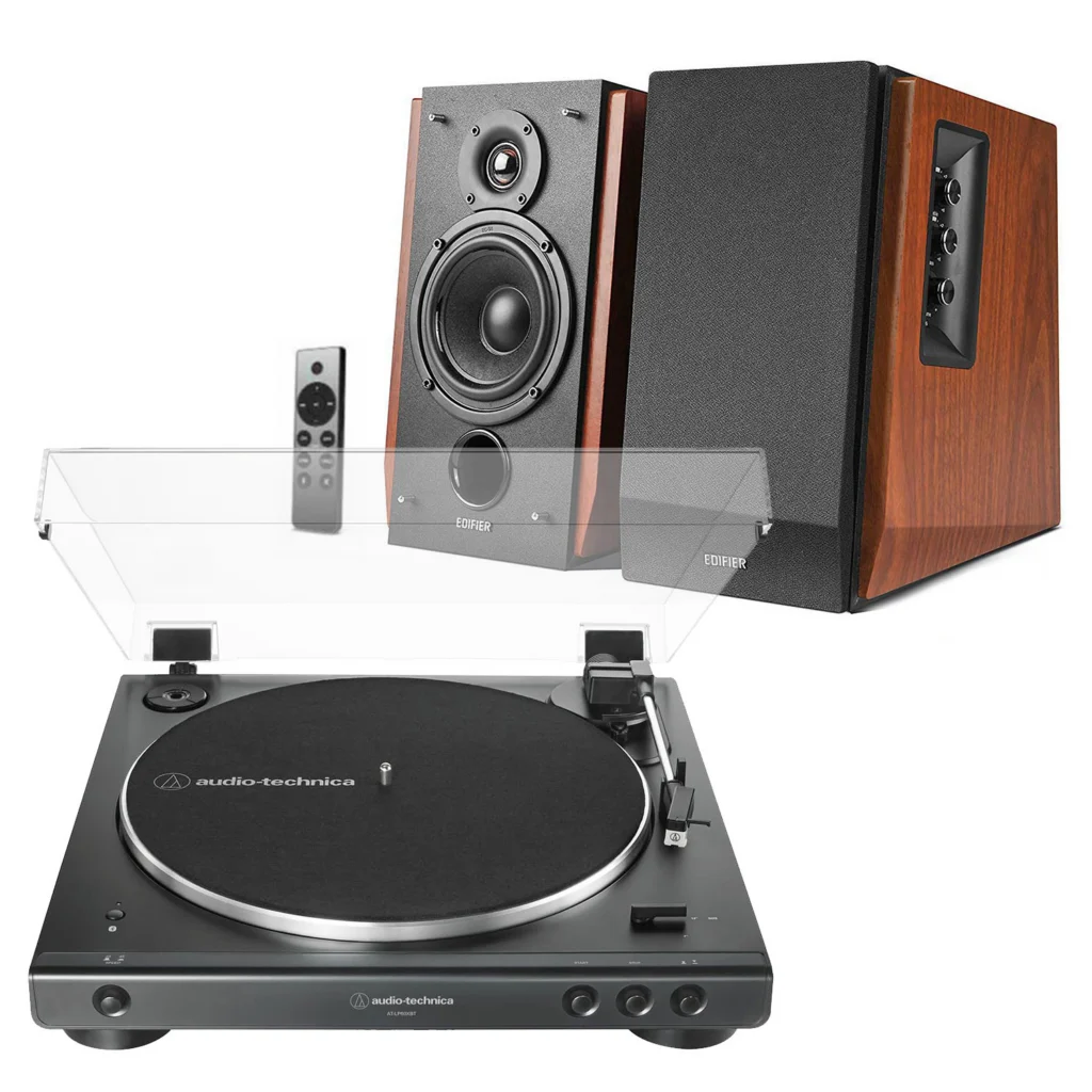 Audio-Technica AT-LP60XBT + Edifier R1700BT