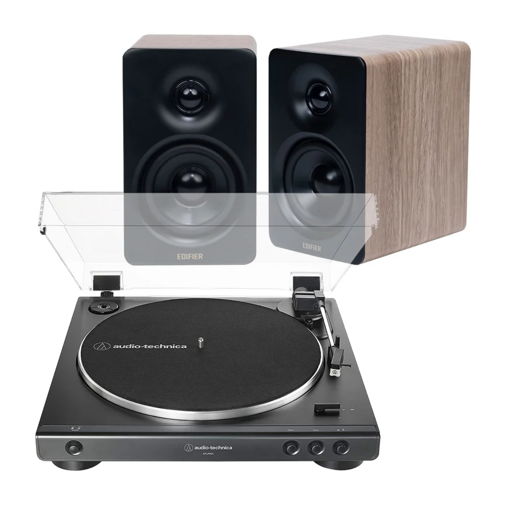 Audio-Technica AT-LP60X + Edifier M60