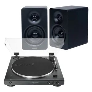 Audio-Technica AT-LP60XBT + Edifier M60