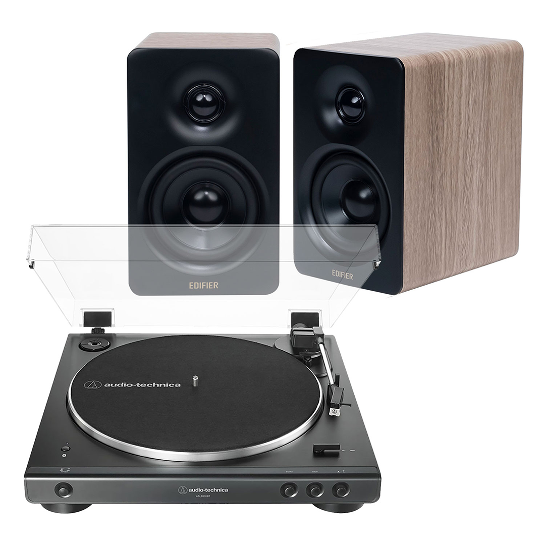 Audio-Technica AT-LP60XBT Turntable + Edifier M60 Desktop Bluetooth 5.3 Speakers - Image 2
