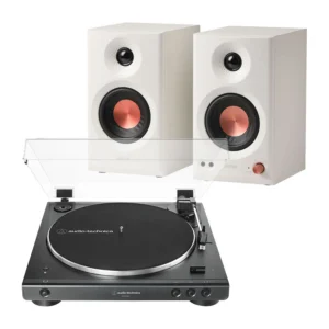 Audio-Technica AT-LP60XBT Bluetooth Turntable + Edifier MR3 Bluetooth Speakers