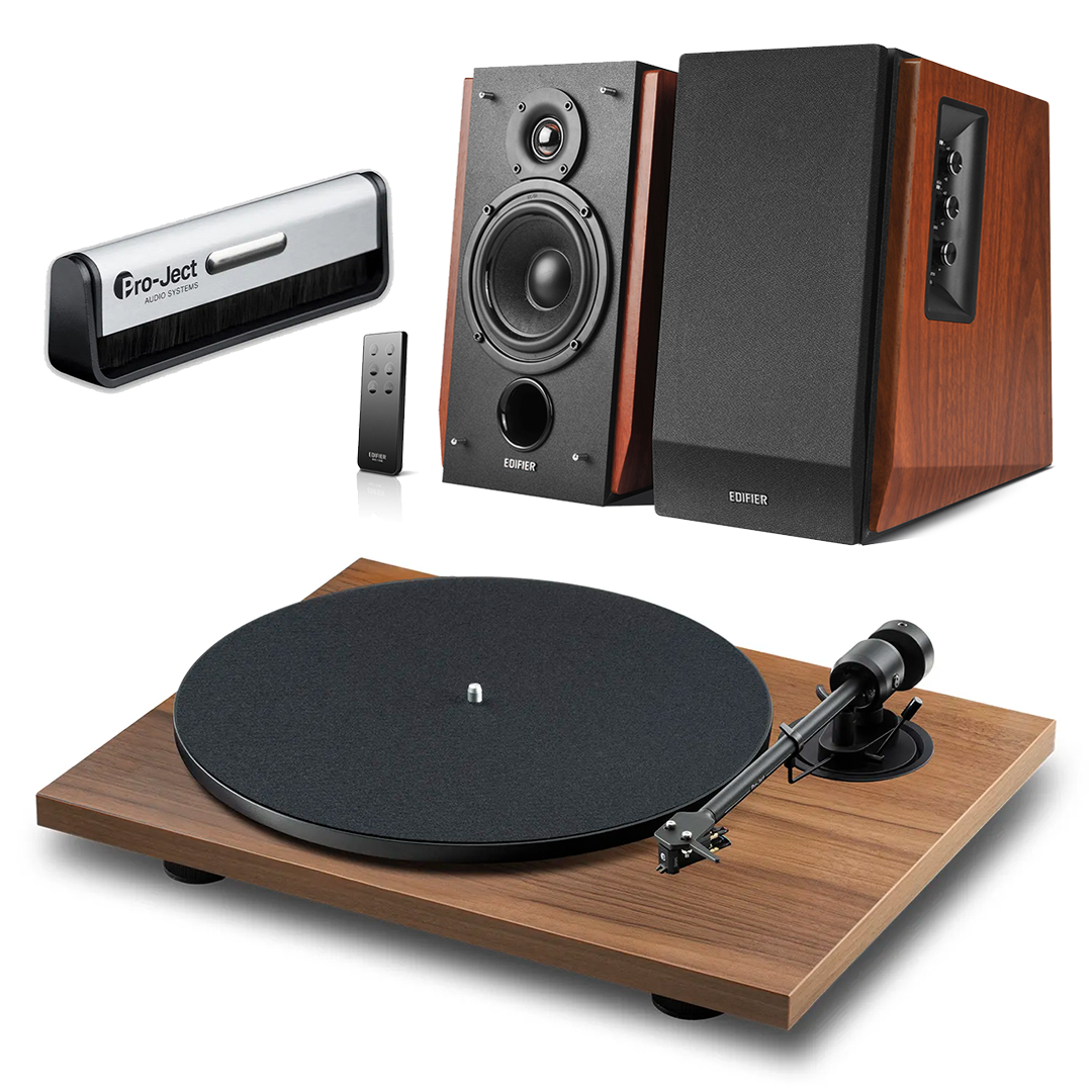 Pro-Ject E1.2 Phono Walnut + Edifier R1700BT Bluetooth Speaker Package - Image 2