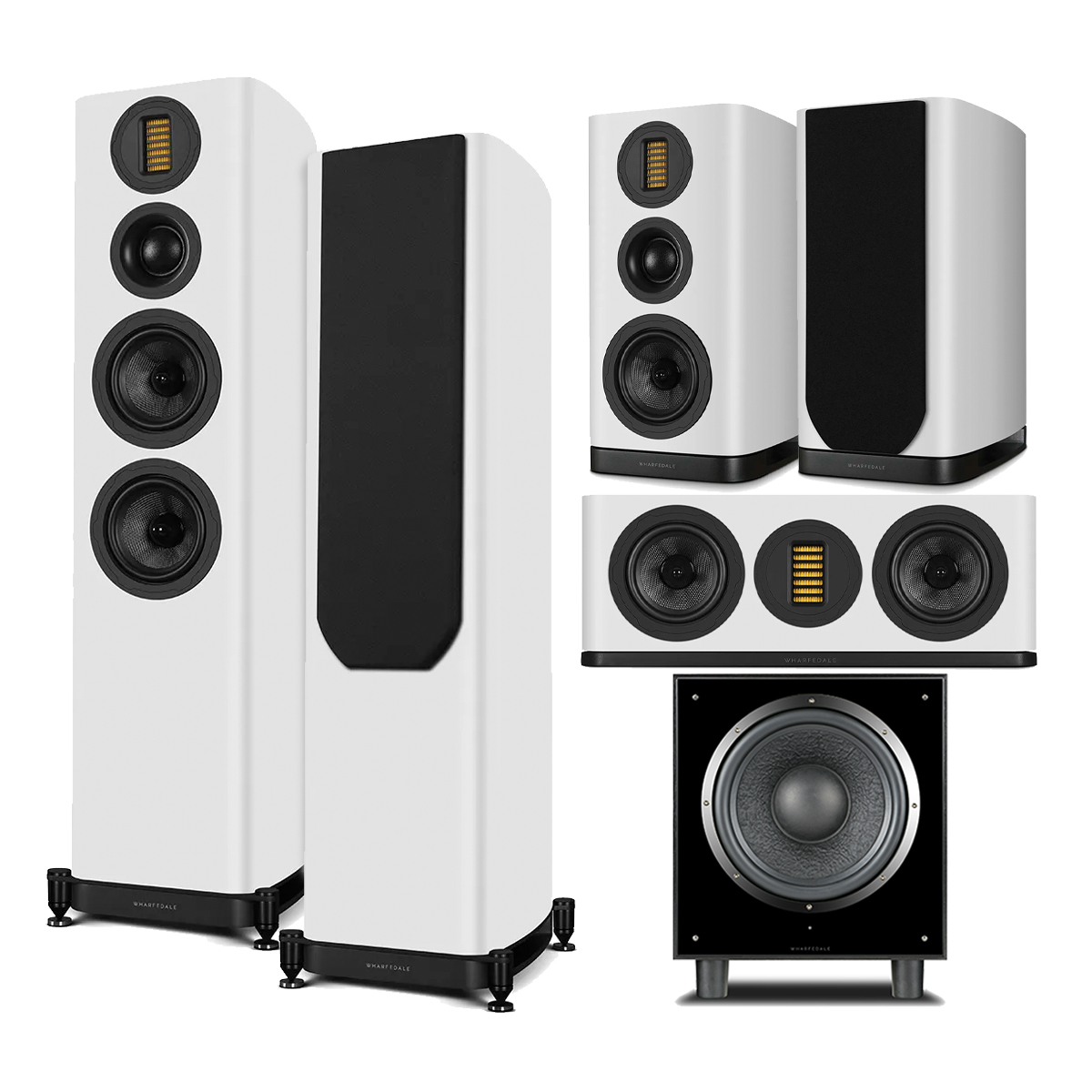 Wharfedale EVO 5.4 AV Home Cinema Package 5.2, 5.4, 5.C & SW-12 - White