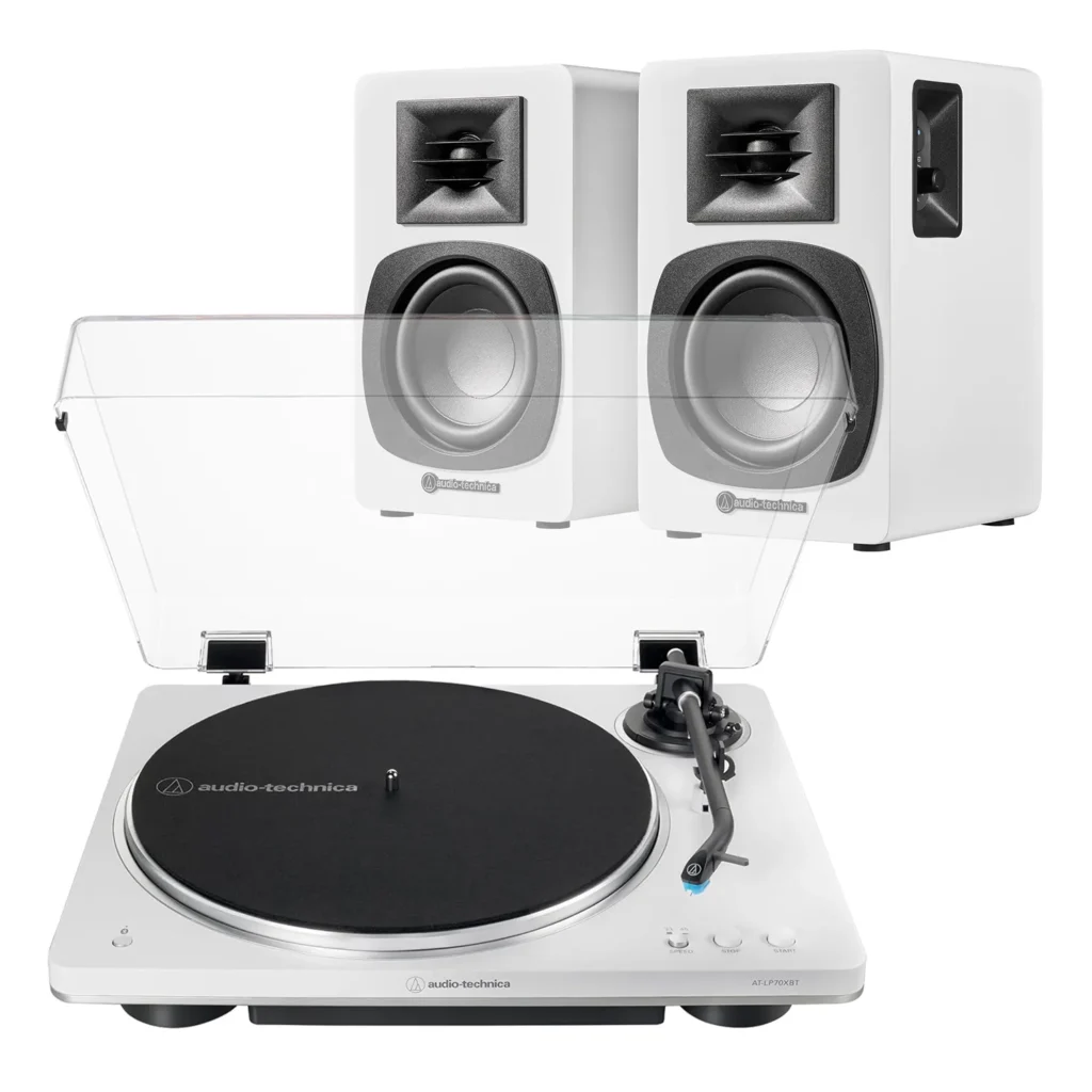Audio-Technica AT-LP70XBT Turntable + AT-SP3X White