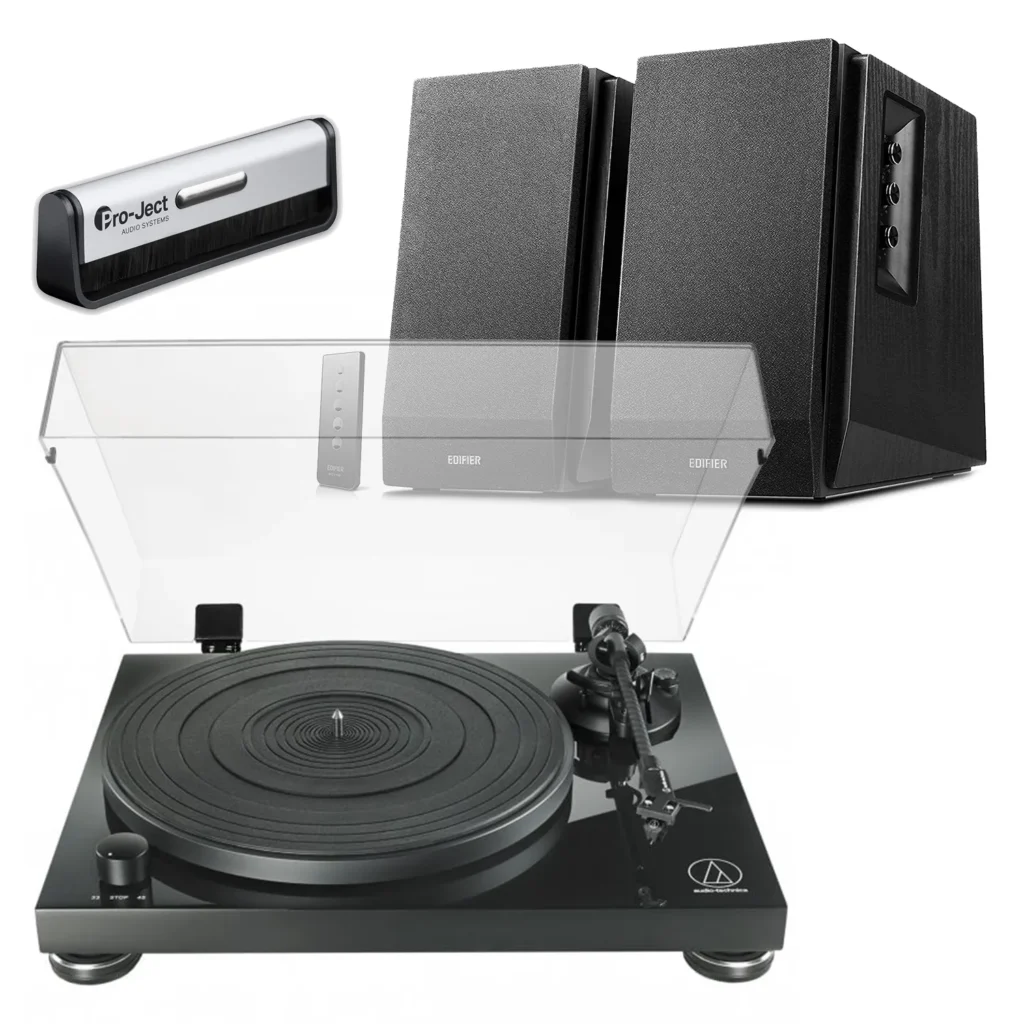 Audio-Technica AT-LPW50PB Turntable + Edifier R1700BT Black