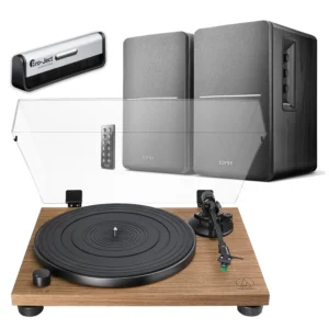 Audio-Technica AT-LPW40WN Turntable + Edifier R1280DB Active Bluetooth Speakers