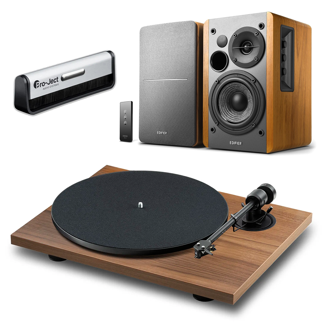 Pro-ject E1.2 Phono Walnut Turntable + Edifier R1280T Speaker Package - Image 2