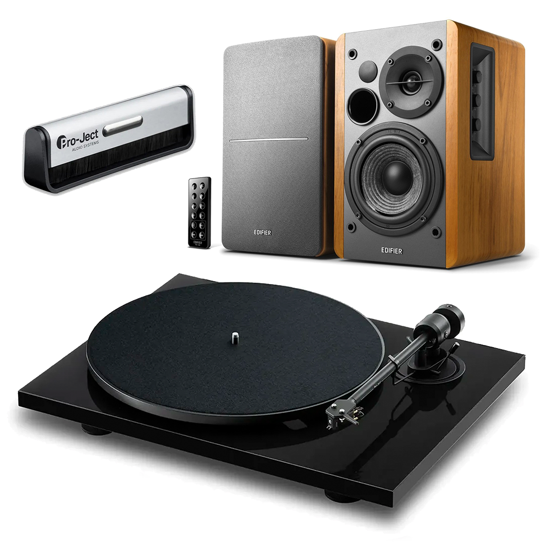 Pro-Ject E1.2 Phono + Edifier R1280DB Turntable and Bluetooth Speaker Package - Black - Image 2