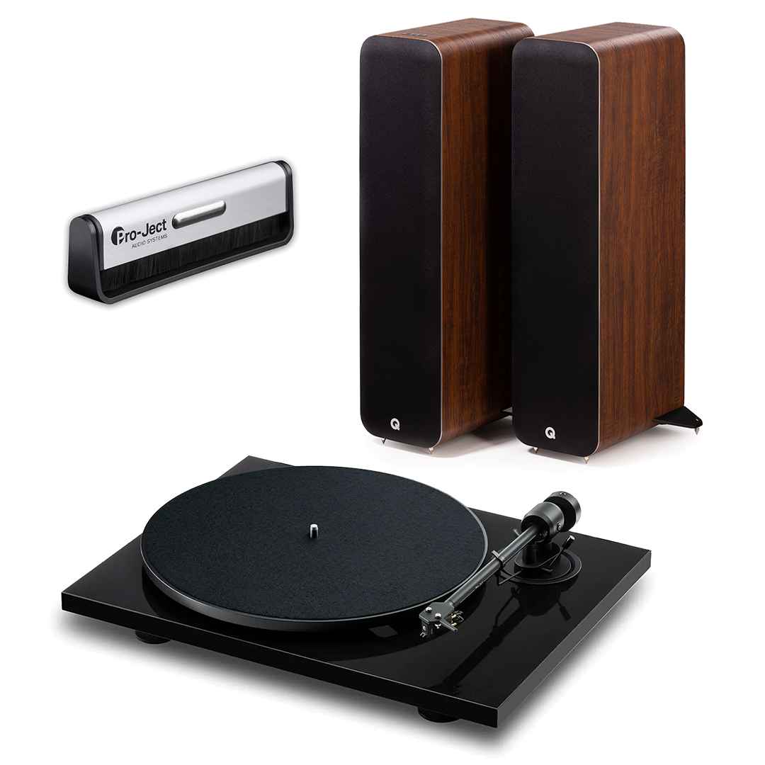 Pro-Ject E1.2 BT + Q Acoustics M40 Bluetooth Turntable and Speakers Package - Black - Image 2