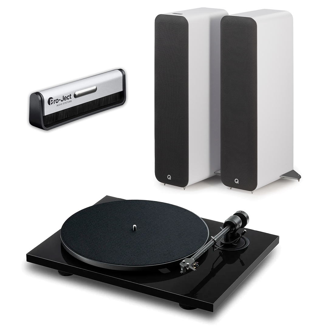 Pro-Ject E1.2 BT + Q Acoustics M40 Bluetooth Turntable and Speakers Package - Black - Image 3